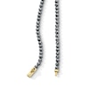 Thumbnail Image 3 of 6.0mm Black Hematite Bead Necklace with Yellow Ion-Plated Stainless Steel Box Clasp - 20"