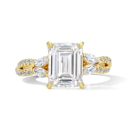 3-1/2 CT. T.W. Emerald-Cut Certified Lab-Grown Diamond Engagement Ring in 14K Gold (F/VS2)