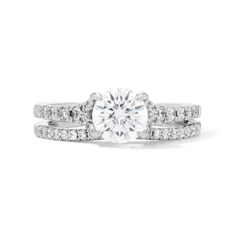 Main Image 1 of 1-1/2 CT. T.W. Certified Lab-Grown Diamond Bridal Set in 10K White Gold (F/VS2)