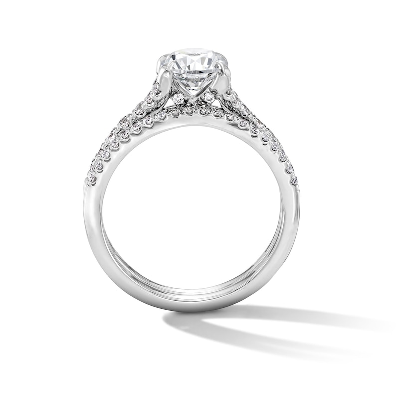 Main Image 3 of 1-1/2 CT. T.W. Certified Lab-Grown Diamond Bridal Set in 10K White Gold (F/VS2)