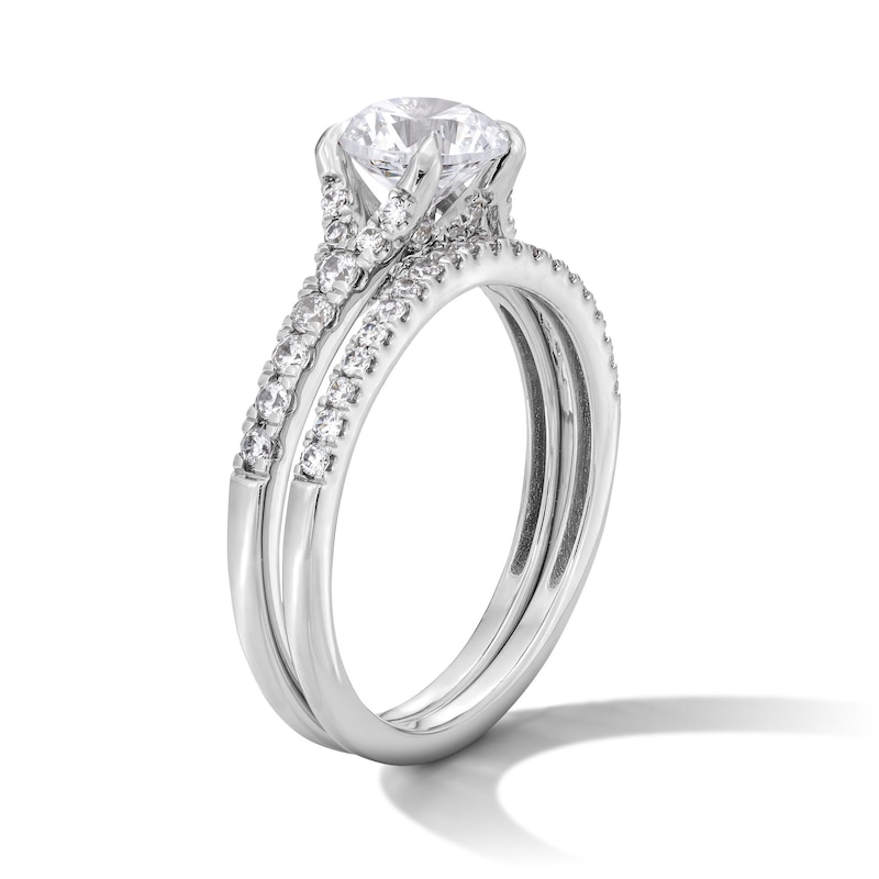 Main Image 5 of 1-1/2 CT. T.W. Certified Lab-Grown Diamond Bridal Set in 10K White Gold (F/VS2)