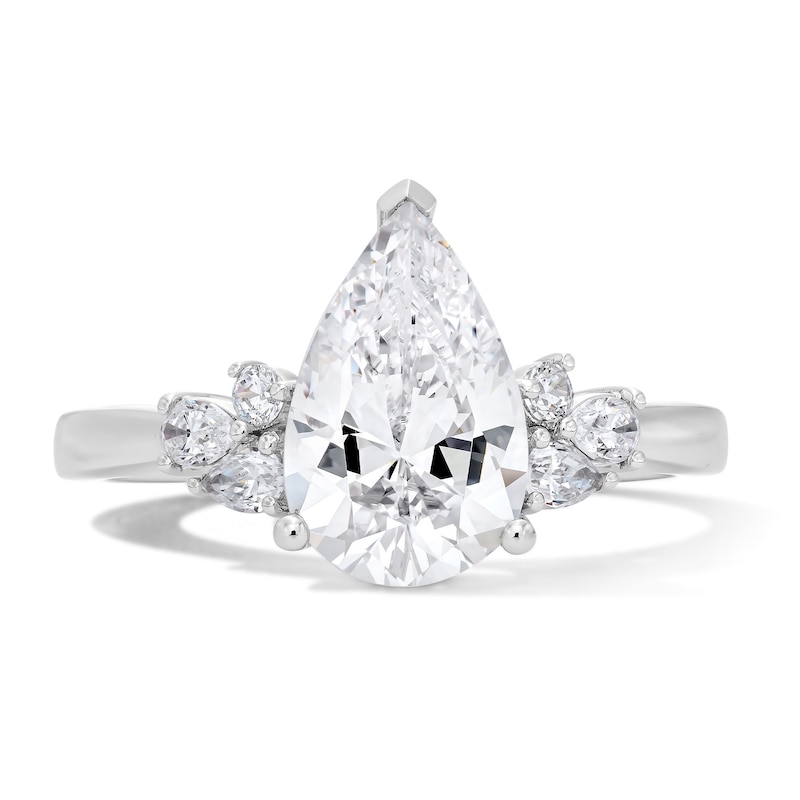 Main Image 1 of 2-1/4 CT. T.W. Pear-Shaped Lab-Grown Diamond Engagement Ring in 14K White Gold (F/VS2)