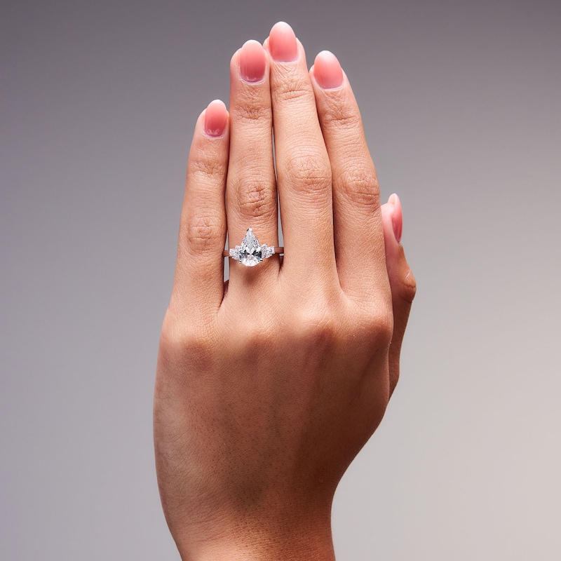 Main Image 2 of 2-1/4 CT. T.W. Pear-Shaped Lab-Grown Diamond Engagement Ring in 14K White Gold (F/VS2)