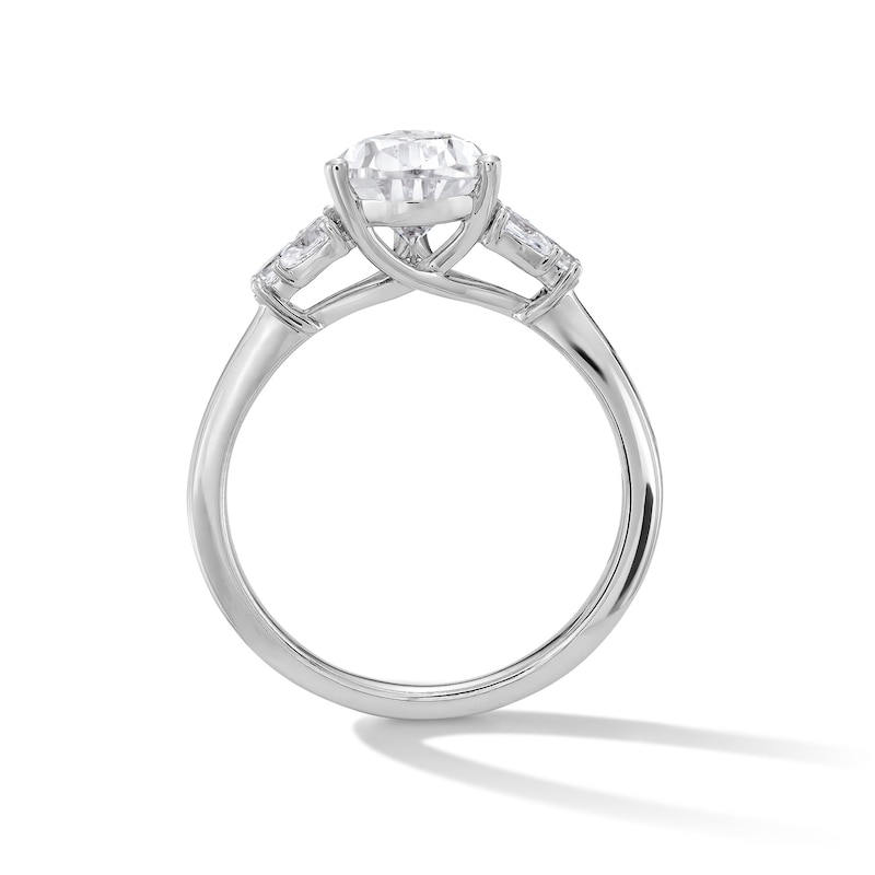 Main Image 3 of 2-1/4 CT. T.W. Pear-Shaped Lab-Grown Diamond Engagement Ring in 14K White Gold (F/VS2)