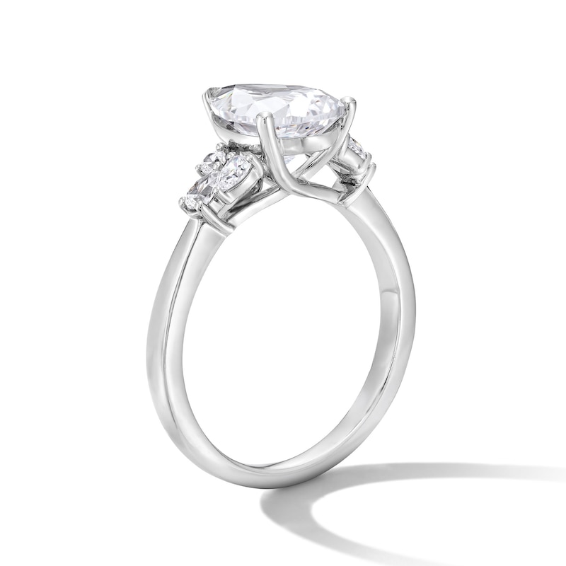 Main Image 5 of 2-1/4 CT. T.W. Pear-Shaped Lab-Grown Diamond Engagement Ring in 14K White Gold (F/VS2)