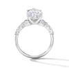 Thumbnail Image 3 of 3-3/8 CT. T.W. Pear-Shaped Lab-Grown Diamond Engagement Ring in 14K White Gold (F/VS2)