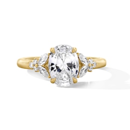 Vera Wang Love Collection 1-7/8 CT. T.W. Oval Certified Lab-Grown Diamond Engagement Ring in 14K Gold (F/VS2)
