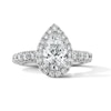 Thumbnail Image 1 of Vera Wang Love Collection 2-7/8 CT. T.W. Pear-Shaped Certified Lab-Grown Diamond Frame Engagement Ring in Platinum (F/VS2)
