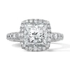 Thumbnail Image 1 of Vera Wang Love Collection 4-3/8 CT. T.W. Princess-Cut Certified Lab-Grown Diamond Frame Engagement Ring in Platinum (F/VS2)