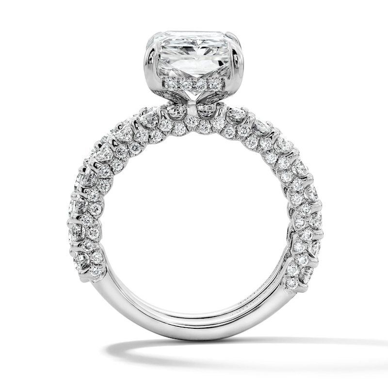 Main Image 2 of Vera Wang Love Collection 7-1/4 CT. T.W. Radiant-Cut Certified Lab-Grown Diamond Bridal Set in 14K White Gold (F/VS2)