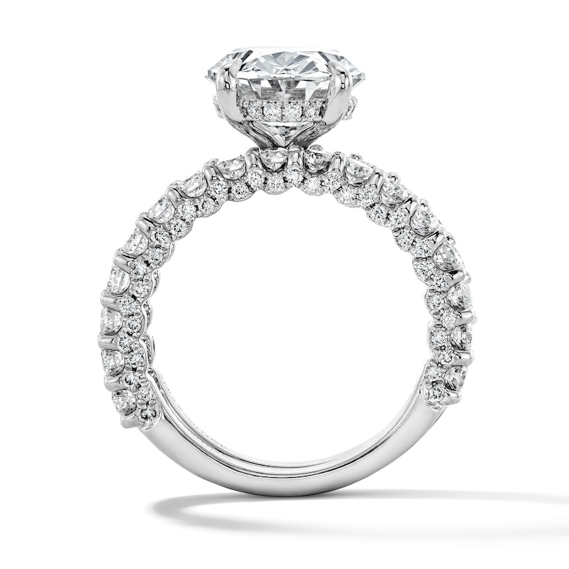 Main Image 2 of Vera Wang Love Collection 7-1/4 CT. T.W. Oval Certified Lab-Grown Diamond Bridal Set in 14K White Gold (F/VS2)