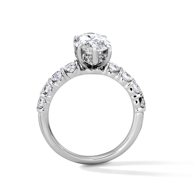 Main Image 3 of 4 CT. T.W. Marquise-Cut Certified Lab-Grown Diamond Engagement Ring in 14K White Gold (F/VS2)