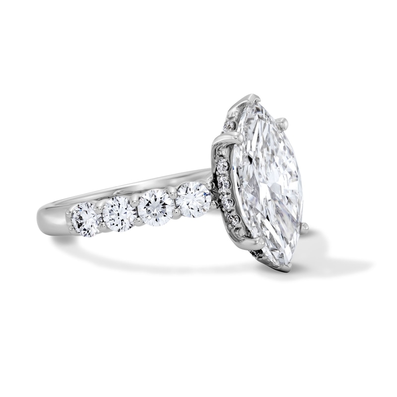 Main Image 4 of 4 CT. T.W. Marquise-Cut Certified Lab-Grown Diamond Engagement Ring in 14K White Gold (F/VS2)