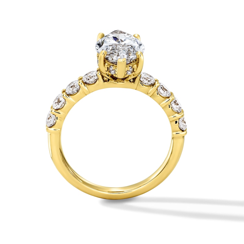 Main Image 3 of 4 CT. T.W. Marquise-Cut Certified Lab-Grown Diamond Engagement Ring in 14K Gold (F/VS2)