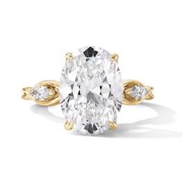 4-1/3 CT. T.W. Oval Certified Lab-Grown Diamond Engagement Ring in 14K Gold (F/VS2)