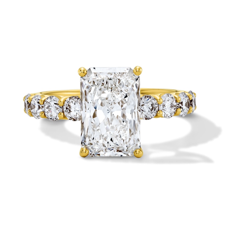 Main Image 1 of 4 CT. T.W. Radiant-Cut Certified Lab-Grown Diamond Engagement Ring in 14K Gold (F/VS2)