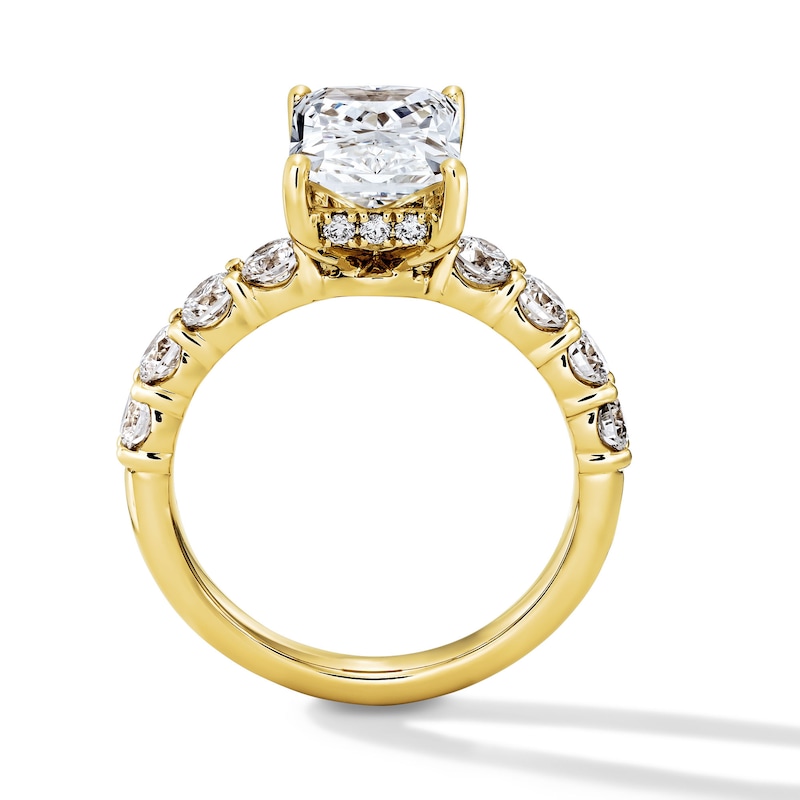 Main Image 3 of 4 CT. T.W. Radiant-Cut Certified Lab-Grown Diamond Engagement Ring in 14K Gold (F/VS2)