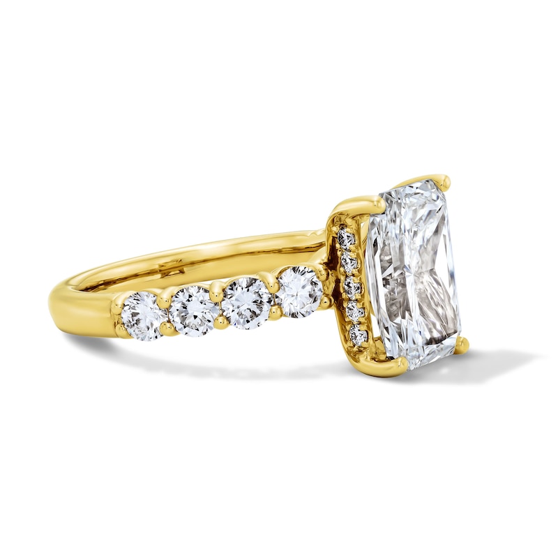 Main Image 4 of 4 CT. T.W. Radiant-Cut Certified Lab-Grown Diamond Engagement Ring in 14K Gold (F/VS2)