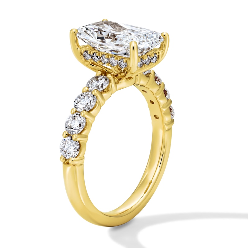 Main Image 5 of 4 CT. T.W. Radiant-Cut Certified Lab-Grown Diamond Engagement Ring in 14K Gold (F/VS2)