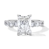 Thumbnail Image 1 of 4 CT. T.W. Radiant-Cut Certified Lab-Grown Diamond Engagement Ring in 14K White Gold (F/VS2)