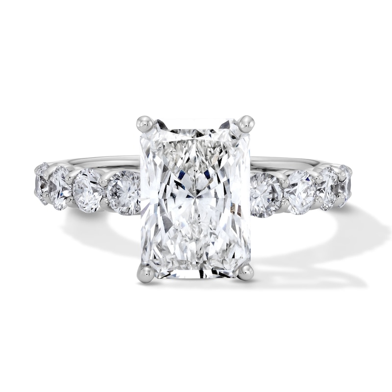 Main Image 1 of 4 CT. T.W. Radiant-Cut Certified Lab-Grown Diamond Engagement Ring in 14K White Gold (F/VS2)