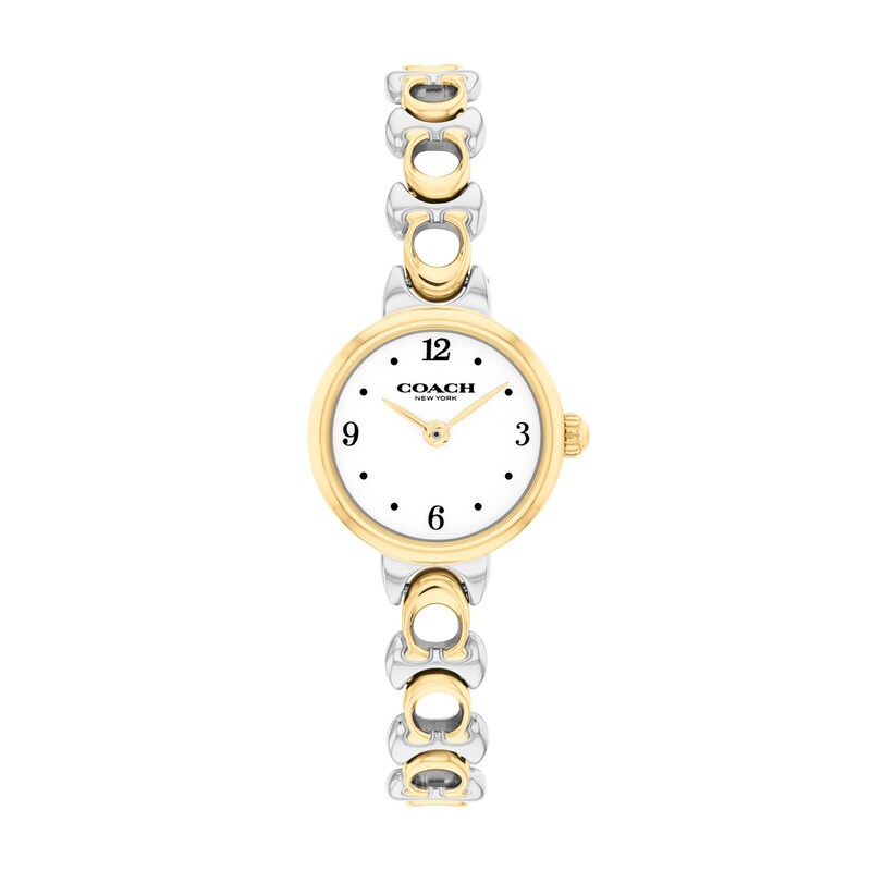 Main Image 1 of Ladies' Coach Iris Two-Tone Stainless Steel Watch with Chalk Dial (Model: 14504653-T)