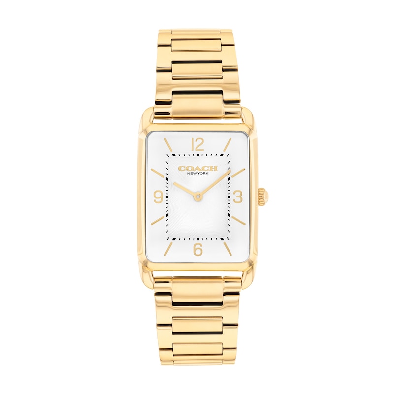 Main Image 1 of Coach Elliot Gold-Tone IP Stainless Steel Watch with Silver-Tone Dial   (14400048-T)