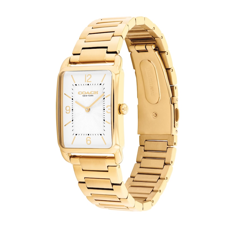 Main Image 2 of Coach Elliot Gold-Tone IP Stainless Steel Watch with Silver-Tone Dial   (14400048-T)
