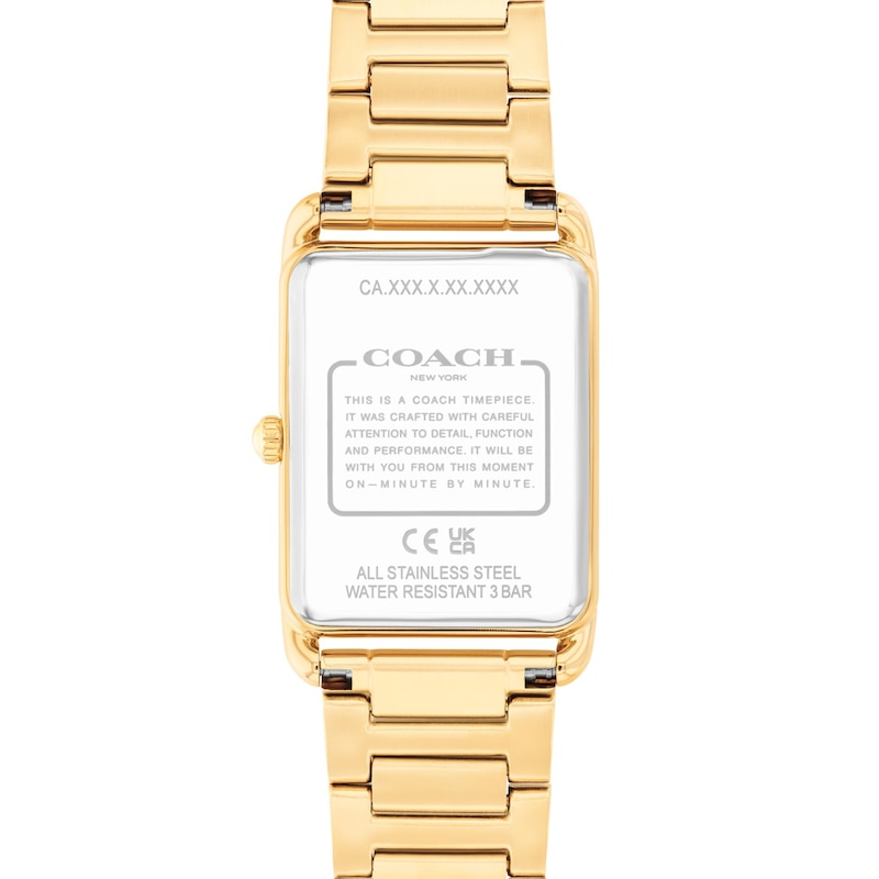 Main Image 3 of Coach Elliot Gold-Tone IP Stainless Steel Watch with Silver-Tone Dial   (14400048-T)