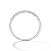 Thumbnail Image 2 of 1/10 CT. T.W. Baguette-Cut Lab-Grown Diamond Milgrain Anniversary Ring in 10K White Gold (F/VS2)