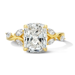 3-5/8 CT. T.W. Elongated Cushion-Cut Certified Lab-Grown Diamond Vine Shank Engagement Ring in 14K Gold (F/VS2)