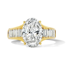 4 CT. T.W. Oval Certified Lab-Grown Diamond Channel Shank Engagement Ring in 14K Gold (F/VS2)