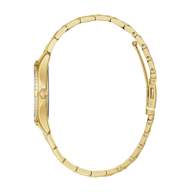 Main Image 2 of Ladies' Bulova Classic Crystal Gold-Tone IP Stainless Steel Watch with Mother-of-Pearl Dial (Model: 98L256)