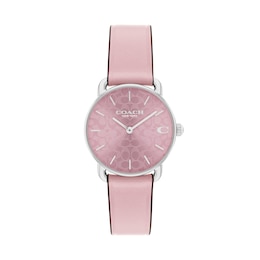 Ladies' Coach Elliot Stainless Steel Watch with Pink Leather Strap and Pink Dial (Model: 14504632)