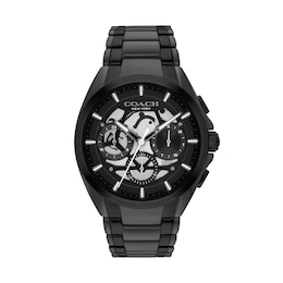 Men's Coach Jackson Black-Tone IP Stainless Steel Chronograph Watch with Black Dial (Model: 14602770)