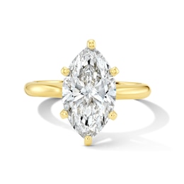3 CT. T.W. Marquise-Cut Certified Lab-Grown Diamond Solitaire Engagement Ring in 14K Gold (F/VS2)