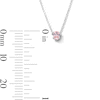 Thumbnail Image 4 of 3/4 CT. T.W. Oval Pink Lab-Grown Diamond Solitaire Necklace and Stud Earrings Set in Sterling Silver (SI2)