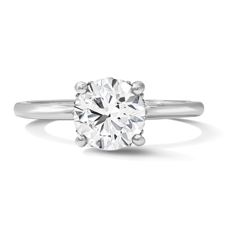 Main Image 1 of 1-3/4 CT. T.W. Certified Lab-Grown Diamond Solitaire Hidden Frame Engagement Ring in 14K White Gold (F/VS2)