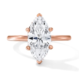2-3/4 CT. T.W. Certified Marquise-Cut Lab-Grown Diamond Hidden Frame Solitaire Engagement Ring in 14K Rose Gold (F/VS2)