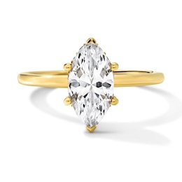 1-3/4 CT. T.W. Certified Marquise-Cut Lab-Grown Diamond Hidden Frame Solitaire Engagement Ring in 14K Gold (F/VS2)