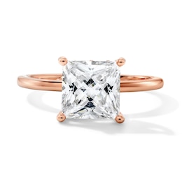 2-3/4 CT. T.W. Certified Princess-Cut Lab-Grown Diamond Hidden Frame Solitaire Engagement Ring in 14K Rose Gold (F/VS2)