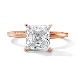 1-3/4 CT. T.W. Certified Princess-Cut Lab-Grown Diamond Hidden Frame Solitaire Engagement Ring in 14K Rose Gold (F/VS2)