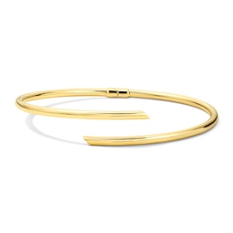 Bypass Bangle Bracelet in Semi-Solid 10K Gold