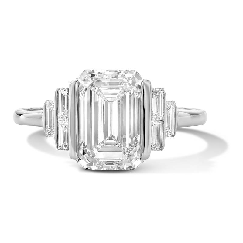 Main Image 1 of 3 1/4 CT. T.W. Emerald-Cut Certified Lab-Grown Diamond in 14K White Gold (F/VS2)
