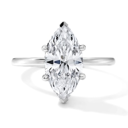 2-3/4 CT. T.W. Certified Marquise-Cut Lab-Grown Diamond Hidden Frame Solitaire Engagement Ring in 14K White Gold (F/VS2)