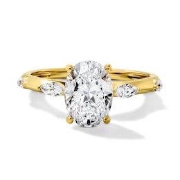 Modern Reflection 1-3/4 CT. T.W. Certified Oval Lab-Grown Diamond Engagement Ring in 14K Gold (F/VS2)