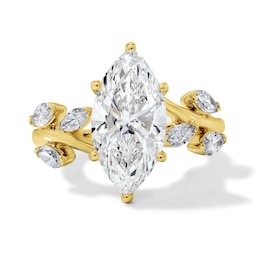 Romantic Vine 3 5/8 CT. T.W. Certified Marquise-Cut Lab-Grown Diamond Leaf Shank Engagement Ring 14K Gold (F/VS2)