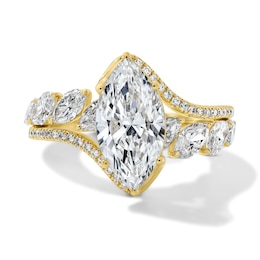3-3/8 CT. T.W. Certified Marquise-Cut Lab-Grown Diamond Engagement Ring in 14K Gold (F/VS2)