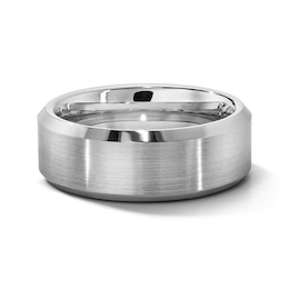 8.0mm Engravable Satin-Finish Wedding Band in Tungsten