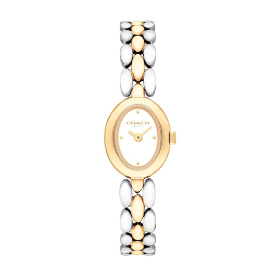 Ladies' Coach Sammy Two-Tone Stainless Steel Watch with Ivory Dial (Model: 14504738)